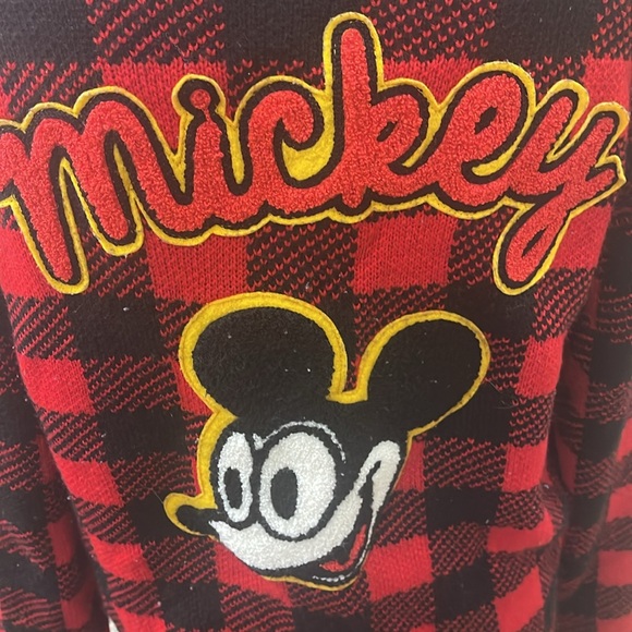 Disney X Forever 21 Mickey Mouse Sweater Women’s Plaid Preppy Cardigan - Picture 4 of 8